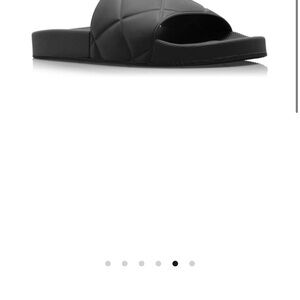 Bottega Veneta Black Quilted Slide Sandals